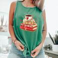 Love Book Coffee Heart Coquette Bow Valentines Day Comfort Colors Tank Top Violet