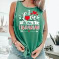 I Love Being A Librarian Library Book Valentine's Day Comfort Colors Tank Top Violet I Love Being A Librarian Library Book Valentine's Day Comfort Colors Tank Top Violet