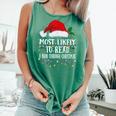 Matching Christmas PJS Most Likely To Read A Book Comfort Colors Tank Top Violet