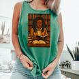 Melanin Girl Locs Book Lover Librarian Teacher Student Comfort Colors Tank Top Violet