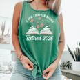 New Chapter Begins Retired 2026 Floral Book Retirement Women Comfort Colors Tank Top Violet