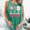 Nothing Beats Reading Rock Paper Scissors Book Lover Library Comfort Colors Tank Top Violet