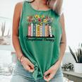 Occupational Therapy Wildflower Book OT Therapist Assistant Comfort Colors Tank Top Violet