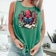 Octopus Reading Book Coffee Lover Bookaholic Bookworm Reader Comfort Colors Tank Top Violet