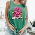 Orchids Flowers Book Floral Comfort Colors Tank Top Violet