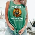 Owl I'm Retired Reading Books Is My Job Comfort Colors Tank Top Violet Owl I'm Retired Reading Books Is My Job Comfort Colors Tank Top Violet