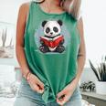Panda With Book For Reading Enthusiasts Comfort Colors Tank Top Violet Panda With Book For Reading Enthusiasts Comfort Colors Tank Top Violet