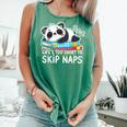 Panda Napping On Books Life’s Too Short To Skip Naps Comfort Colors Tank Top Violet