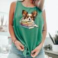 Papillon Books Reading Dog Breed Graphic For Men Women Kids Comfort Colors Tank Top Violet Papillon Books Reading Dog Breed Graphic For Men Women Kids Comfort Colors Tank Top Violet