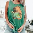 Pet Capybara Is Reading Library Capy Word Book Day Teacher Men Women Kids Comfort Colors Tank Top Violet