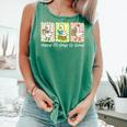 Preppy 100 Days Of School Goose Coffee Books Teacher Life Comfort Colors Tank Top Violet