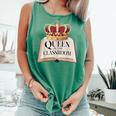 Queen Of The Classroom Appreciation Royal Crown Book Comfort Colors Tank Top Violet