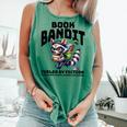 Racoon-Bookworm-Book Bandit-Fueled By Fiction Comfort Colors Tank Top Violet