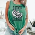 Racoon Reading Spicy Smutty Book Booktok I Read Trashy Books Comfort Colors Tank Top Violet