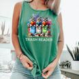 Racoons Trash Reader Book Lover Romantic Novels Premium Comfort Colors Tank Top Violet