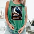 Raven On A Stack Of Books Wisdom Of Odin Comfort Colors Tank Top Violet