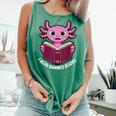 I Read Banned Books Axolotl Reading Comfort Colors Tank Top Violet