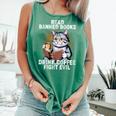 Read Banned Books Drink Coffee Fight Evil Cat Comfort Colors Tank Top Violet Read Banned Books Drink Coffee Fight Evil Cat Comfort Colors Tank Top Violet