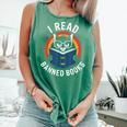 I Read Banned Books For Men Women Cat Banned Books Comfort Colors Tank Top Violet