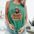 Read Book Reader Library Reading Librarian Pirate Bookworm Comfort Colors Tank Top Violet