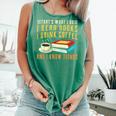 That What i Do i Read Books And i Know Things Coffee Reading Comfort Colors Tank Top Violet