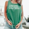 Read Books Lift Weights Fight Fascists Lovers Reading Comfort Colors Tank Top Violet