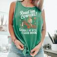 Read 'Em Cowgirl Saddle Up With A Good Book Rodeo Bookworm Comfort Colors Tank Top Violet