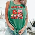 Read Your Heart Out Valentine Reading Book Girl Kid Teacher Comfort Colors Tank Top Violet