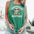 I Read Past My Bedtime Reading Sloth Book Lover Comfort Colors Tank Top Violet