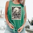 Read In Peace Skeleton Book Lover Bookworm Book Comfort Colors Tank Top Violet