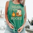 Read S'More Books Campfire Reading Book Lovers Camper Comfort Colors Tank Top Violet