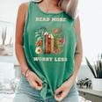 Read More Worry Less Book Lovers Motivational Quote Bookish Comfort Colors Tank Top Violet