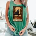 The Reader Cat Book Reading Halloween Tarot Card Comfort Colors Tank Top Violet