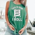 Reader Librarian Library This Is How I Roll Book Cart Meme Comfort Colors Tank Top Violet