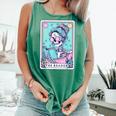 The Reader Retro Reading Skeleton Books Flowers Tarot Card Comfort Colors Tank Top Violet The Reader Retro Reading Skeleton Books Flowers Tarot Card Comfort Colors Tank Top Violet