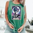 The Reader Tarot Card Reading Skeleton Skull Book Lover Comfort Colors Tank Top Violet The Reader Tarot Card Reading Skeleton Skull Book Lover Comfort Colors Tank Top Violet