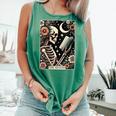 The Reader Tarot Card Skeleton Reading Book Bookworm Bookish Comfort Colors Tank Top Violet
