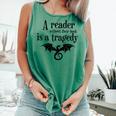 A Reader Without Their Book Is A Tragedy Dragon Rider Comfort Colors Tank Top Violet