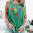 Readers Are Leaders Reading Teacher Women Kids Book Lovers Comfort Colors Tank Top Violet