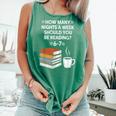 Reading 6-7 Six Seven Meme English Teacher Book Lover Comfort Colors Tank Top Violet