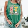 Reading 67 Teacher Six Seven Reading 6 7 Book Lover Comfort Colors Tank Top Violet
