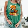 Reading Book Lover Red Panda Read Books Be Kind Stays Weird Comfort Colors Tank Top Violet