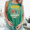 Reading Book Lover School Librarian Bruh It's Library Day Comfort Colors Tank Top Violet Reading Book Lover School Librarian Bruh It's Library Day Comfort Colors Tank Top Violet