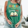 Reading Books Bibliophile Hooray It's Library Day Comfort Colors Tank Top Violet