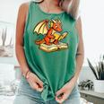 Reading Dragon Book Lover Bookworm Reader Comfort Colors Tank Top Violet