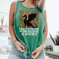 Reading Dragon Easily Distracted By Dragons And Books Comfort Colors Tank Top Violet Reading Dragon Easily Distracted By Dragons And Books Comfort Colors Tank Top Violet