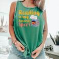 Reading Is My Favorite Sport Book Lovers Comfort Colors Tank Top Violet Reading Is My Favorite Sport Book Lovers Comfort Colors Tank Top Violet
