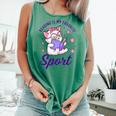 Reading Is My Favorite Sport Saying Quote Book Lovers Comfort Colors Tank Top Violet