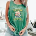 Reading Fiction Always A Good Time Book Reading Bookworm Comfort Colors Tank Top Violet