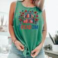 Reading Freadom Freedom Book Lover 4th Of July Men Women Comfort Colors Tank Top Violet Reading Freadom Freedom Book Lover 4th Of July Men Women Comfort Colors Tank Top Violet